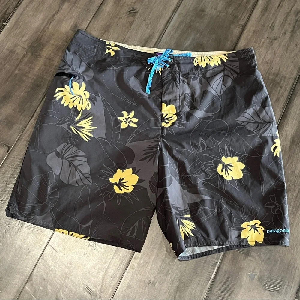 Patagonia Floral Hawaiian Swim Shorts - Size 38